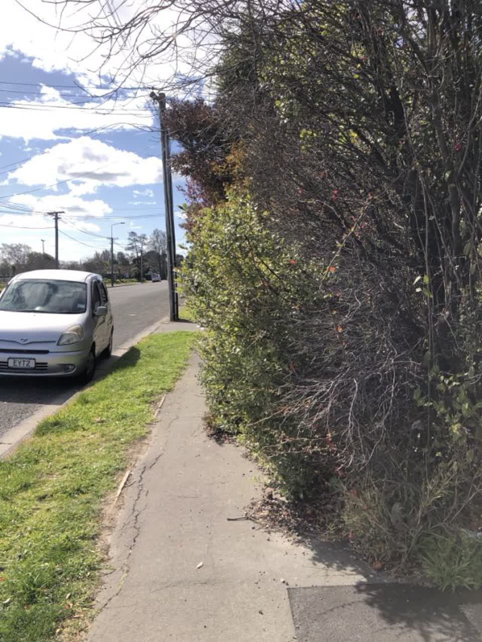 The photograph attached to this roading/streets report