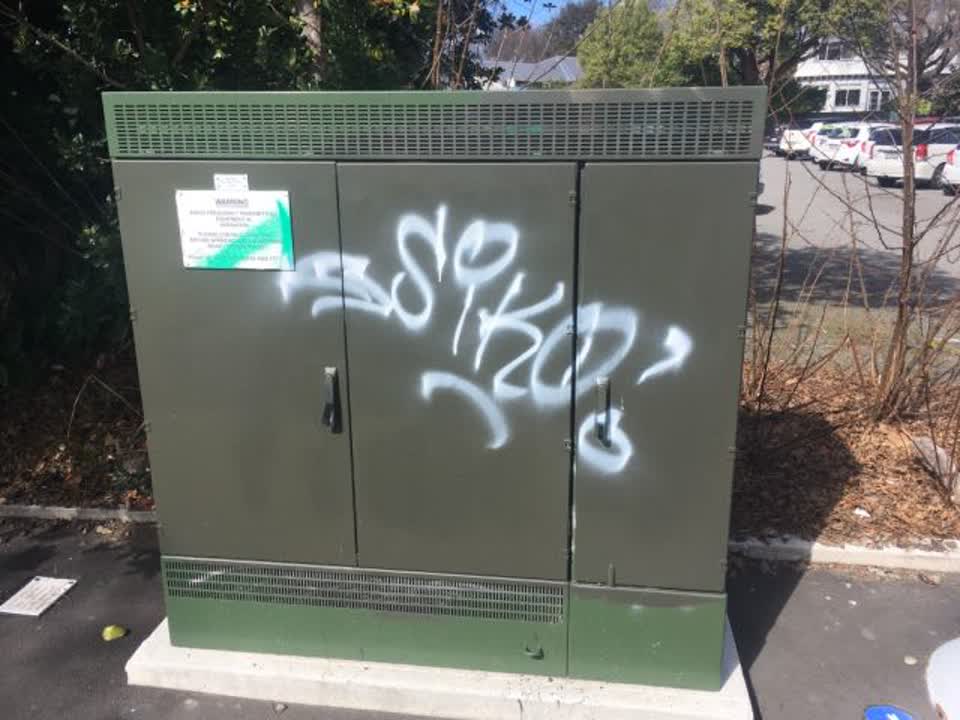 The photograph attached to this graffiti report