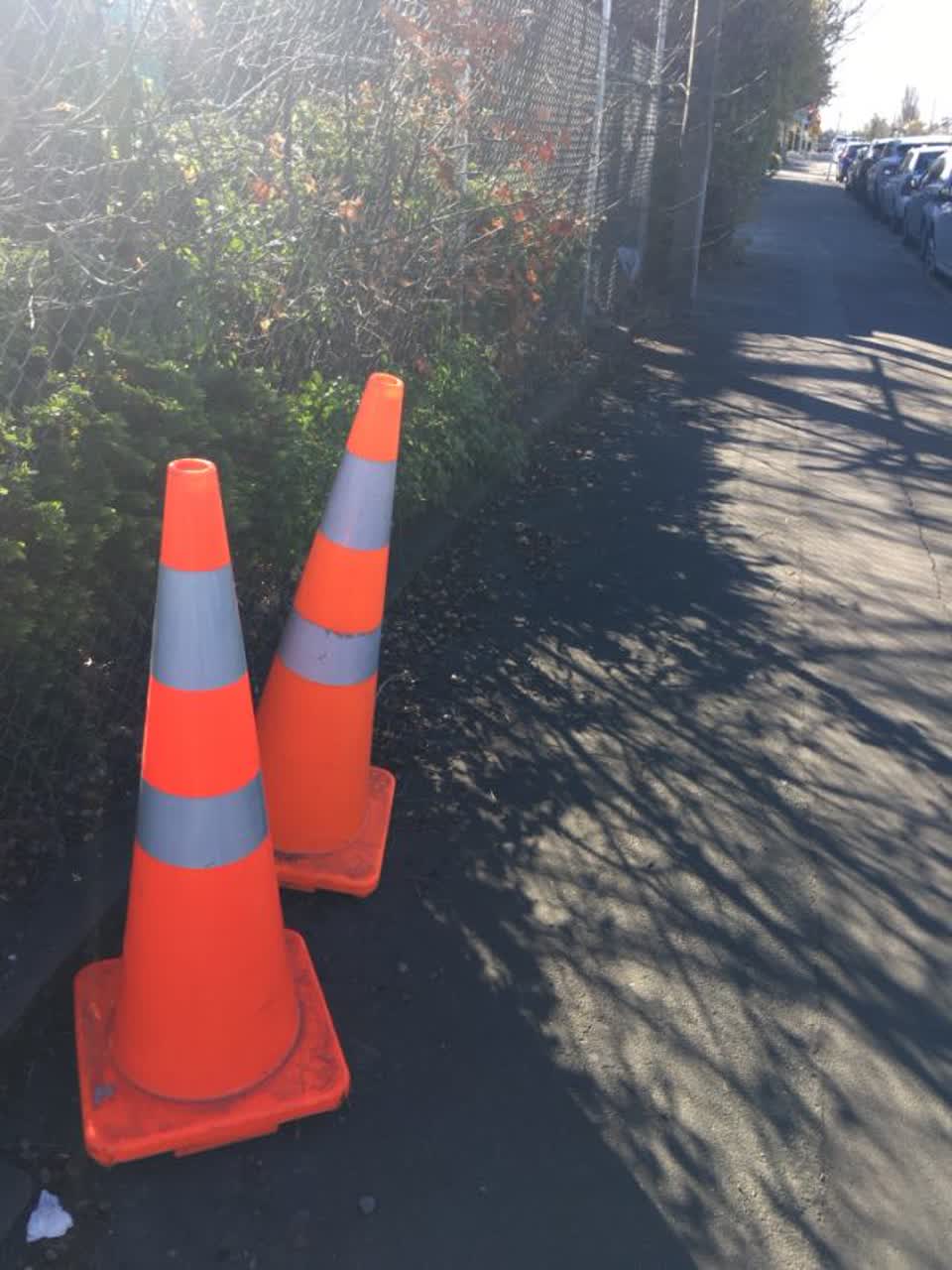 The photograph attached to this roading/streets report