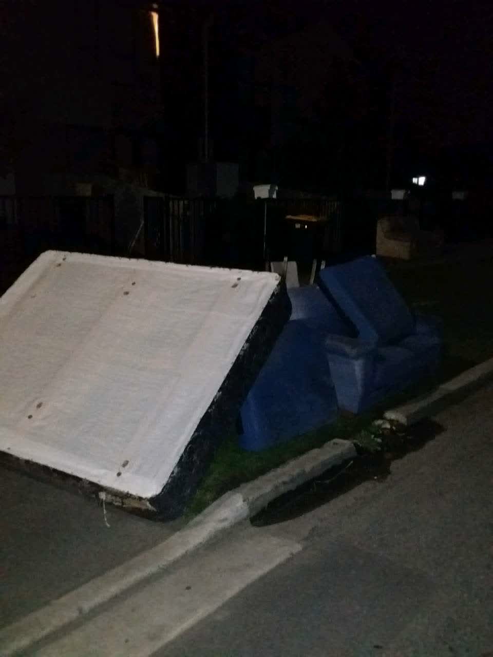 The photograph attached to this rubbish and bins - general report