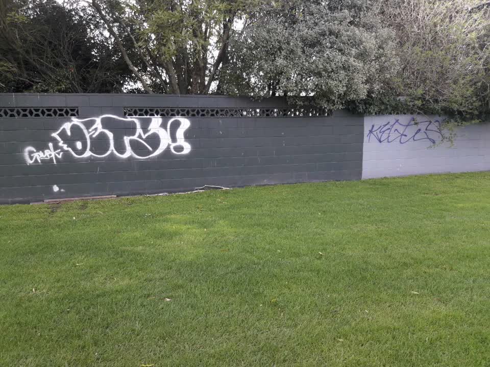 The photograph attached to this graffiti report