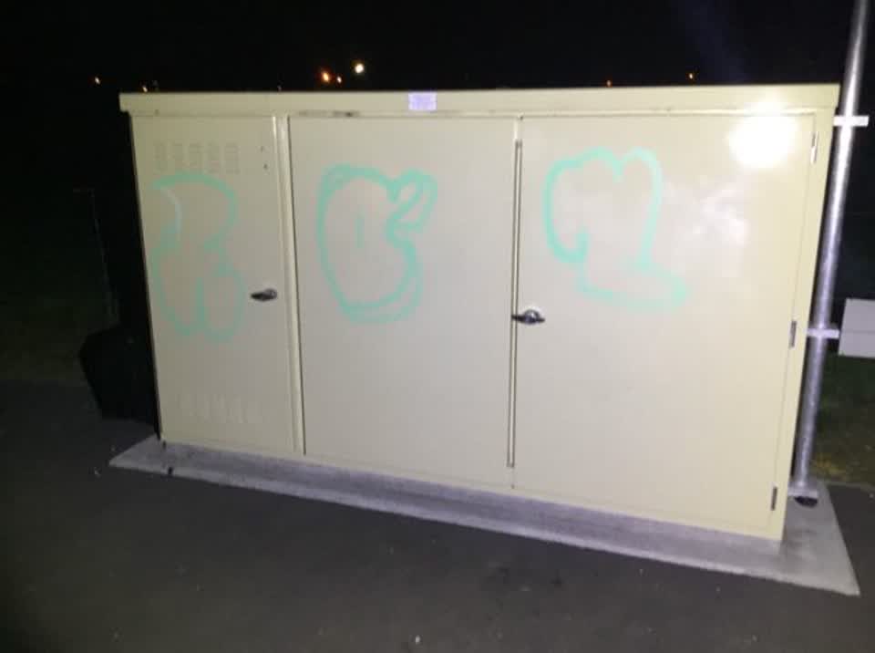 The photograph attached to this graffiti report