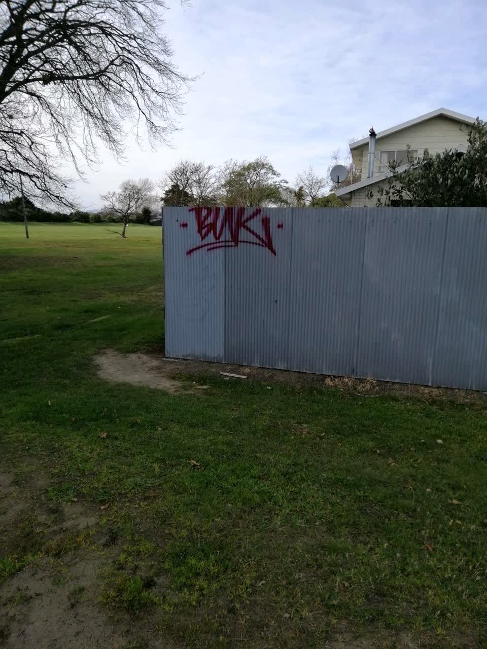 The photograph attached to this graffiti report