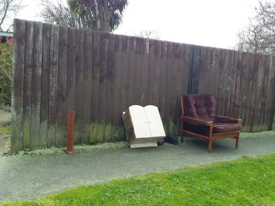 The photograph attached to this rubbish and bins - general report