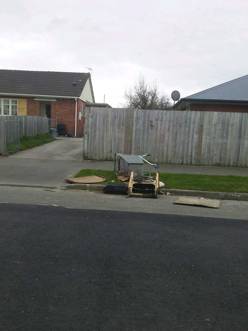 The photograph attached to this rubbish and bins - general report
