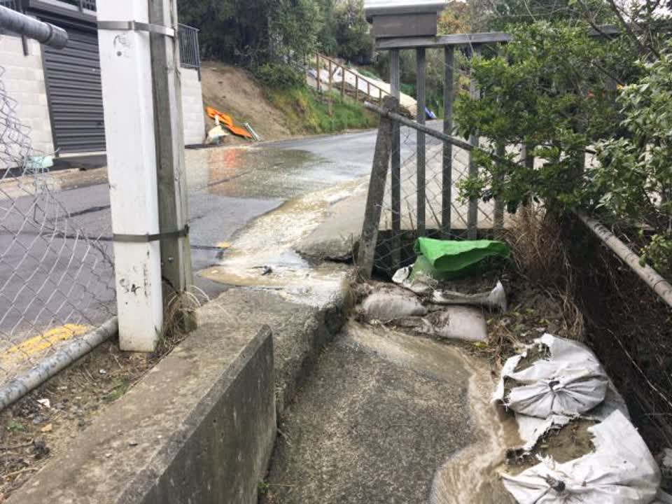The photograph attached to this flooding report