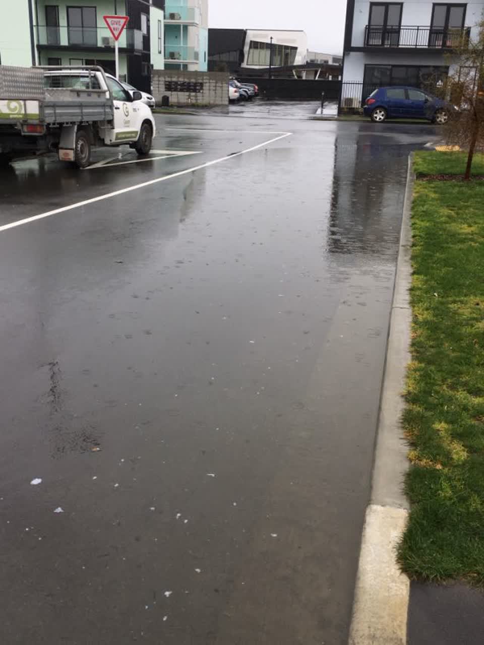 The photograph attached to this flooding report