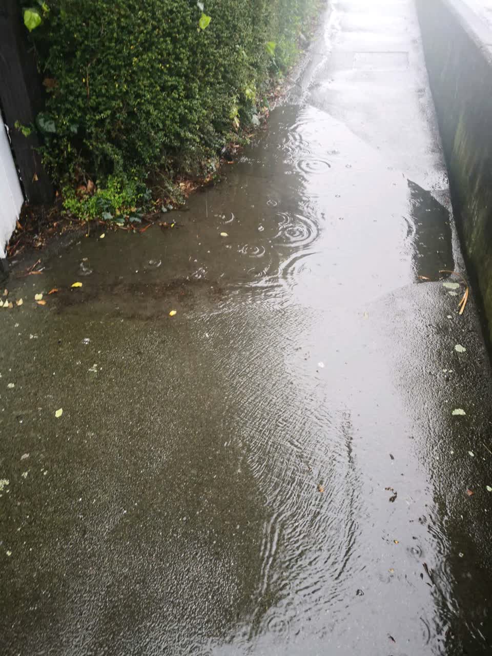 The photograph attached to this flooding report