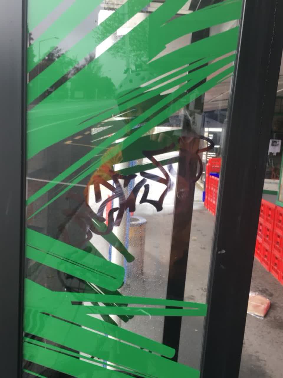 The photograph attached to this graffiti report