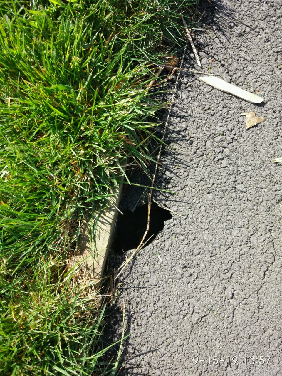 The photograph attached to this roading/streets report