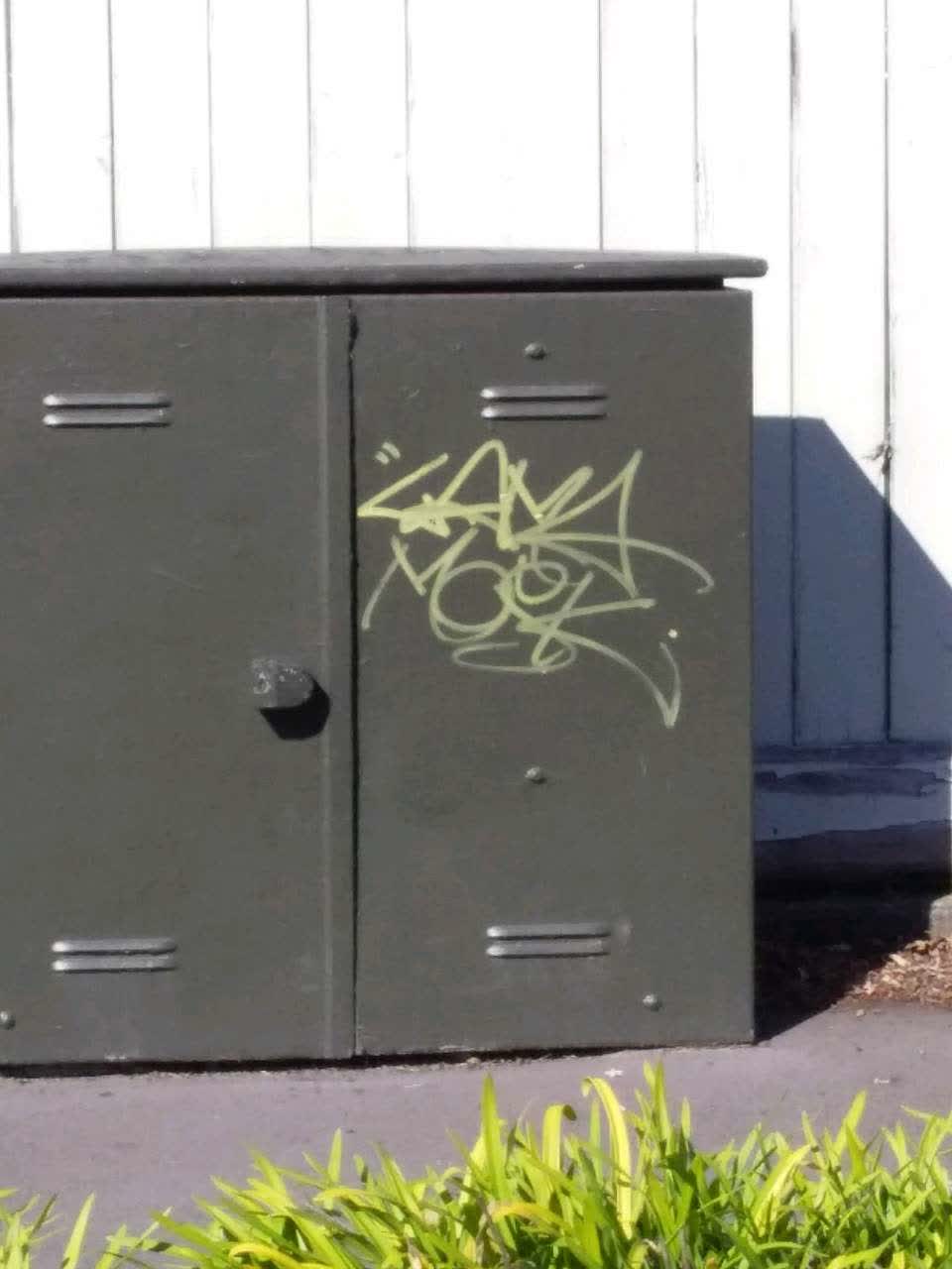 The photograph attached to this graffiti report