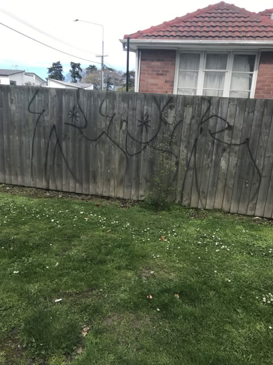The photograph attached to this graffiti report