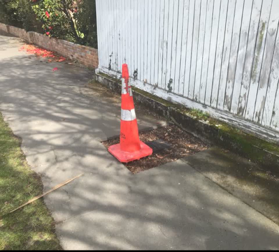 The photograph attached to this roading/streets report