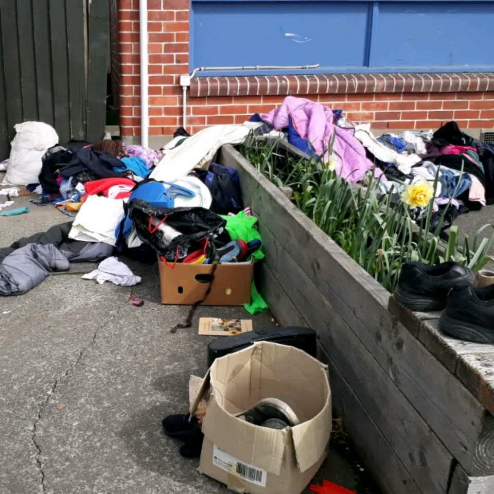 The photograph attached to this rubbish and bins - general report