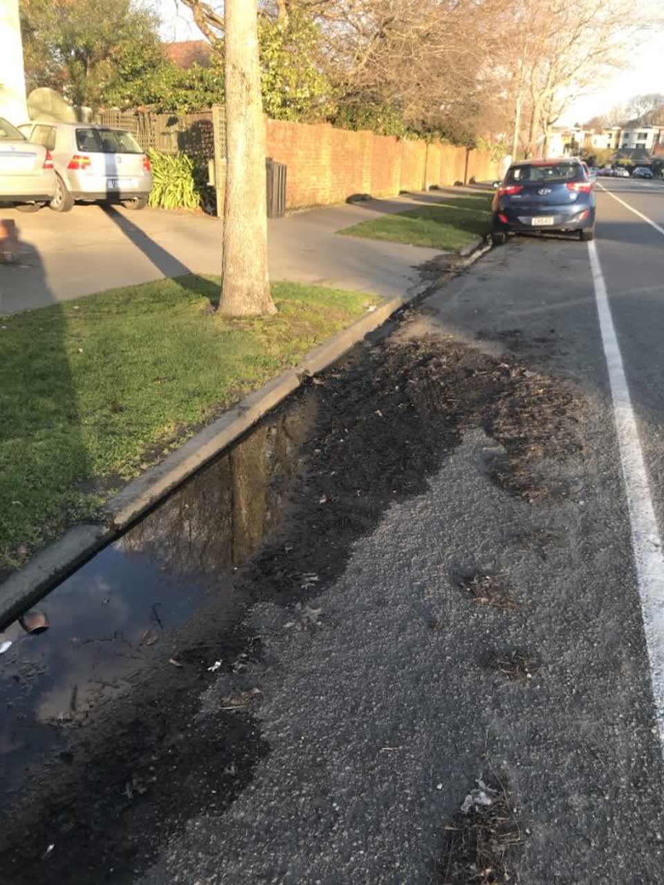 The photograph attached to this street gutters / storm water report