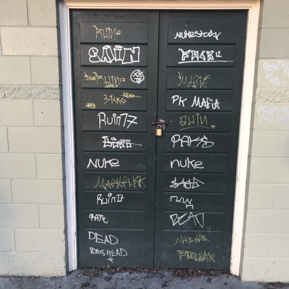 The photograph attached to this graffiti - general report