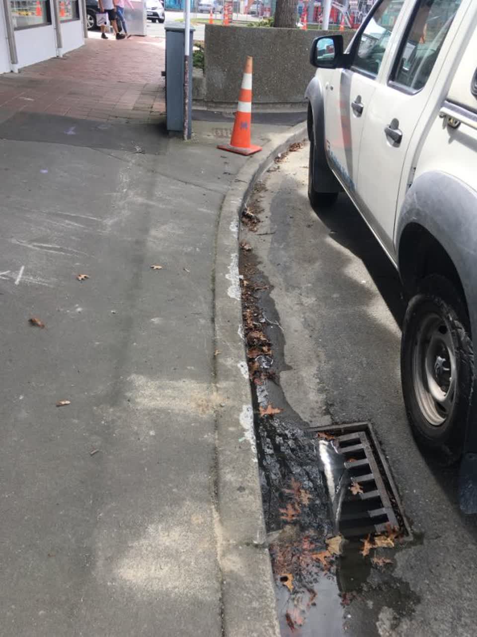 The photograph attached to this street gutters / storm water report