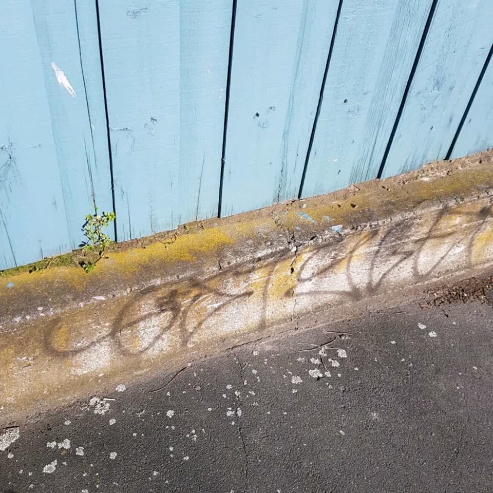 The photograph attached to this graffiti - general report