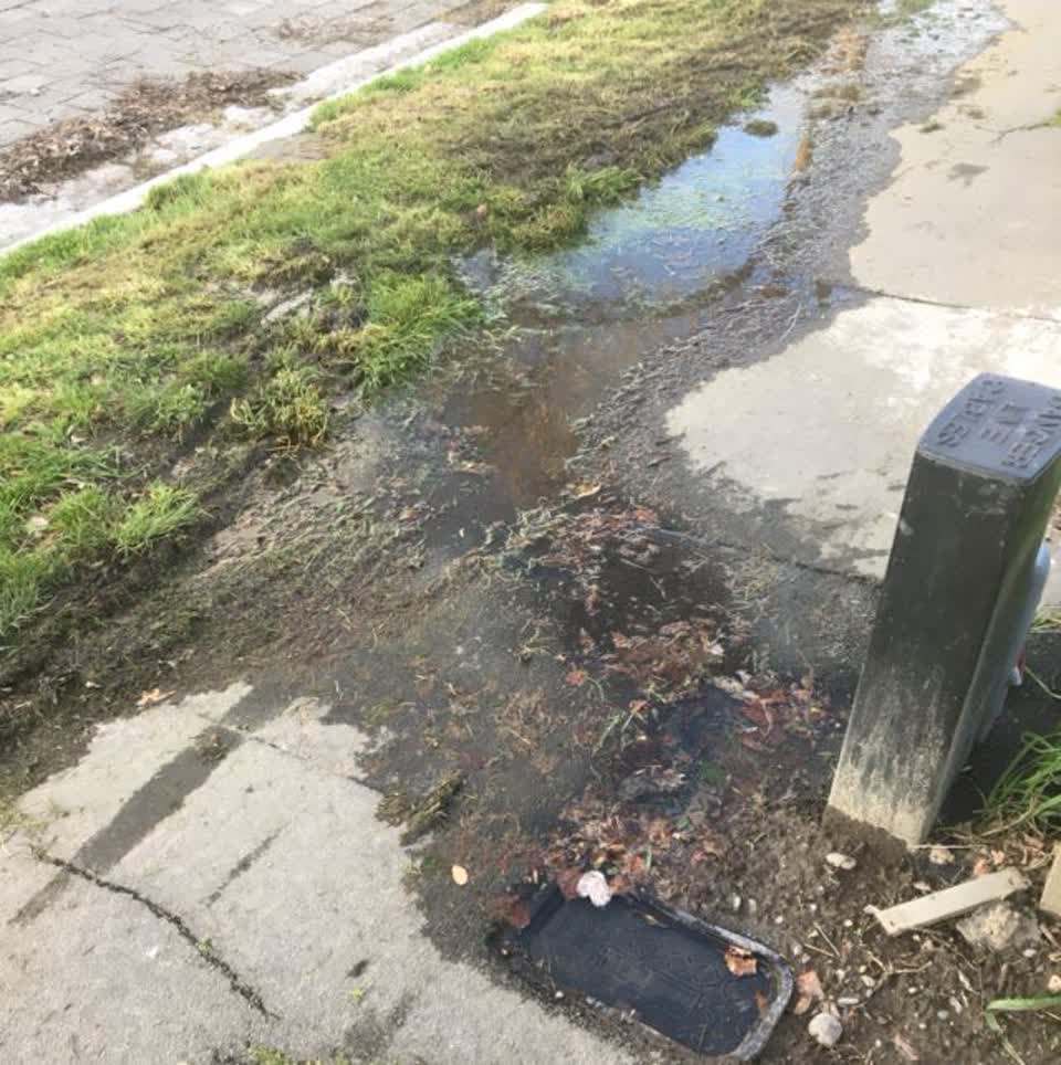 The photograph attached to this flooding report