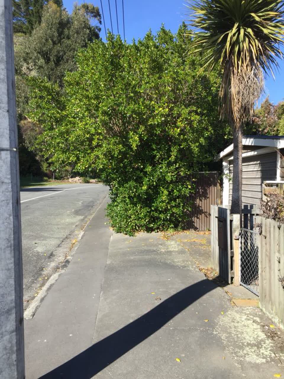 The photograph attached to this roading/streets report