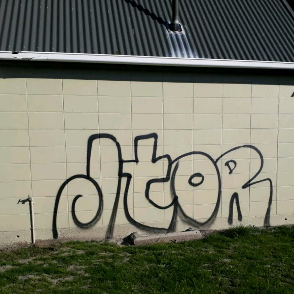 The photograph attached to this graffiti report