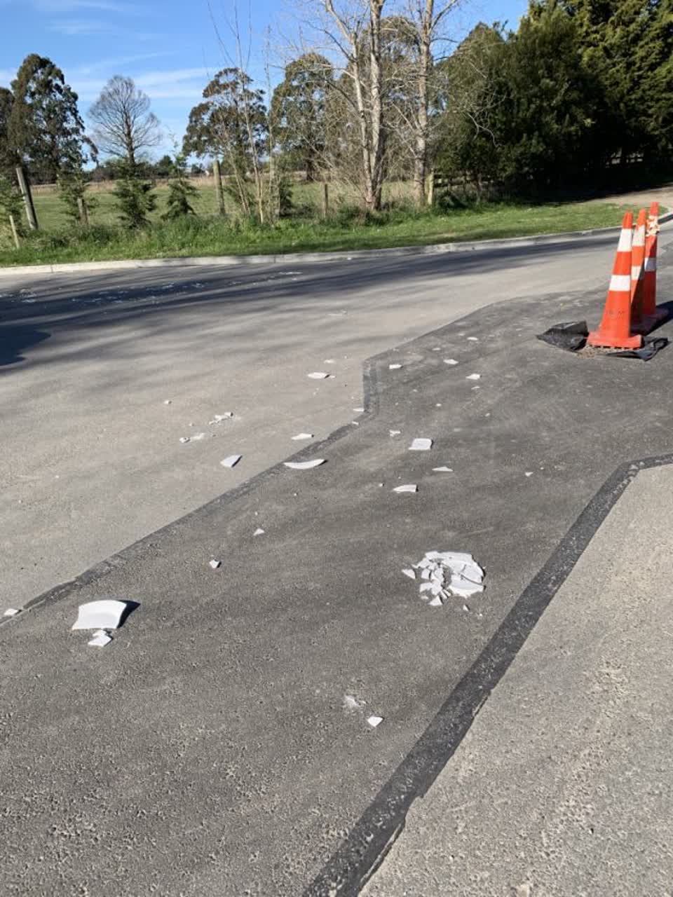 The photograph attached to this roading/streets report