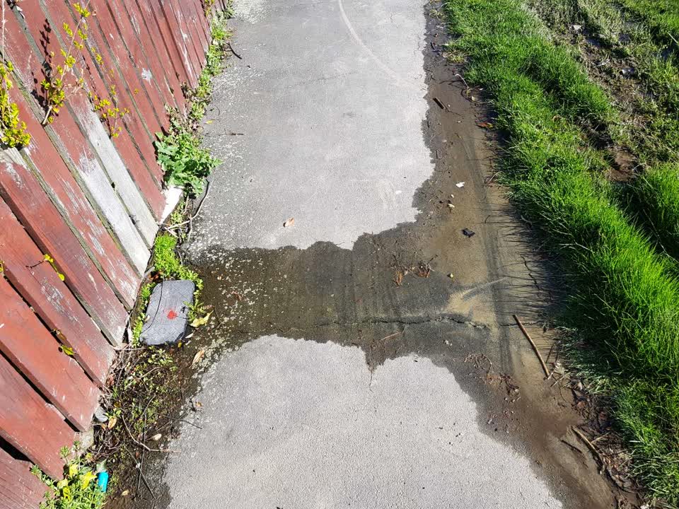 The photograph attached to this flooding report