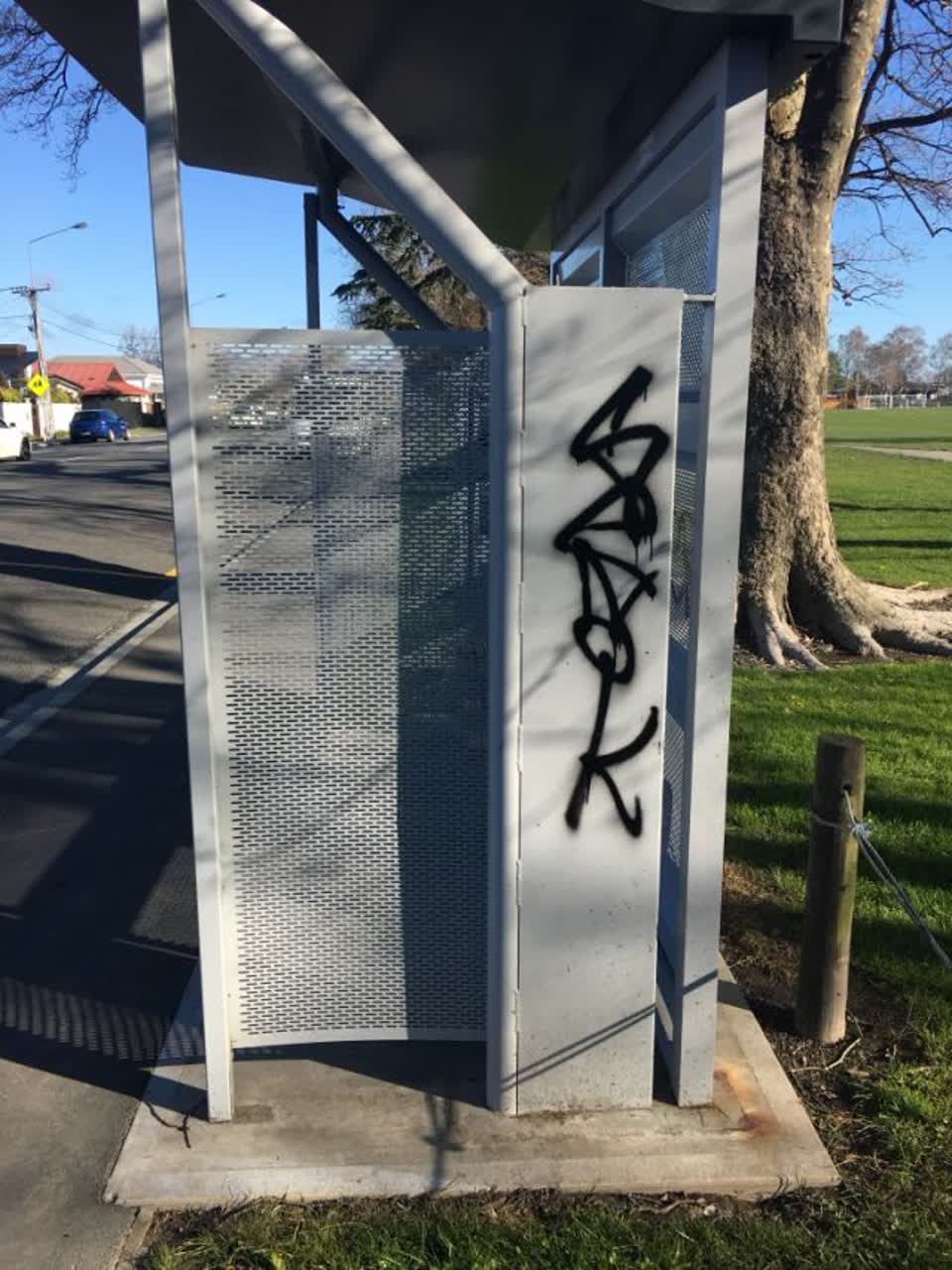 The photograph attached to this graffiti report