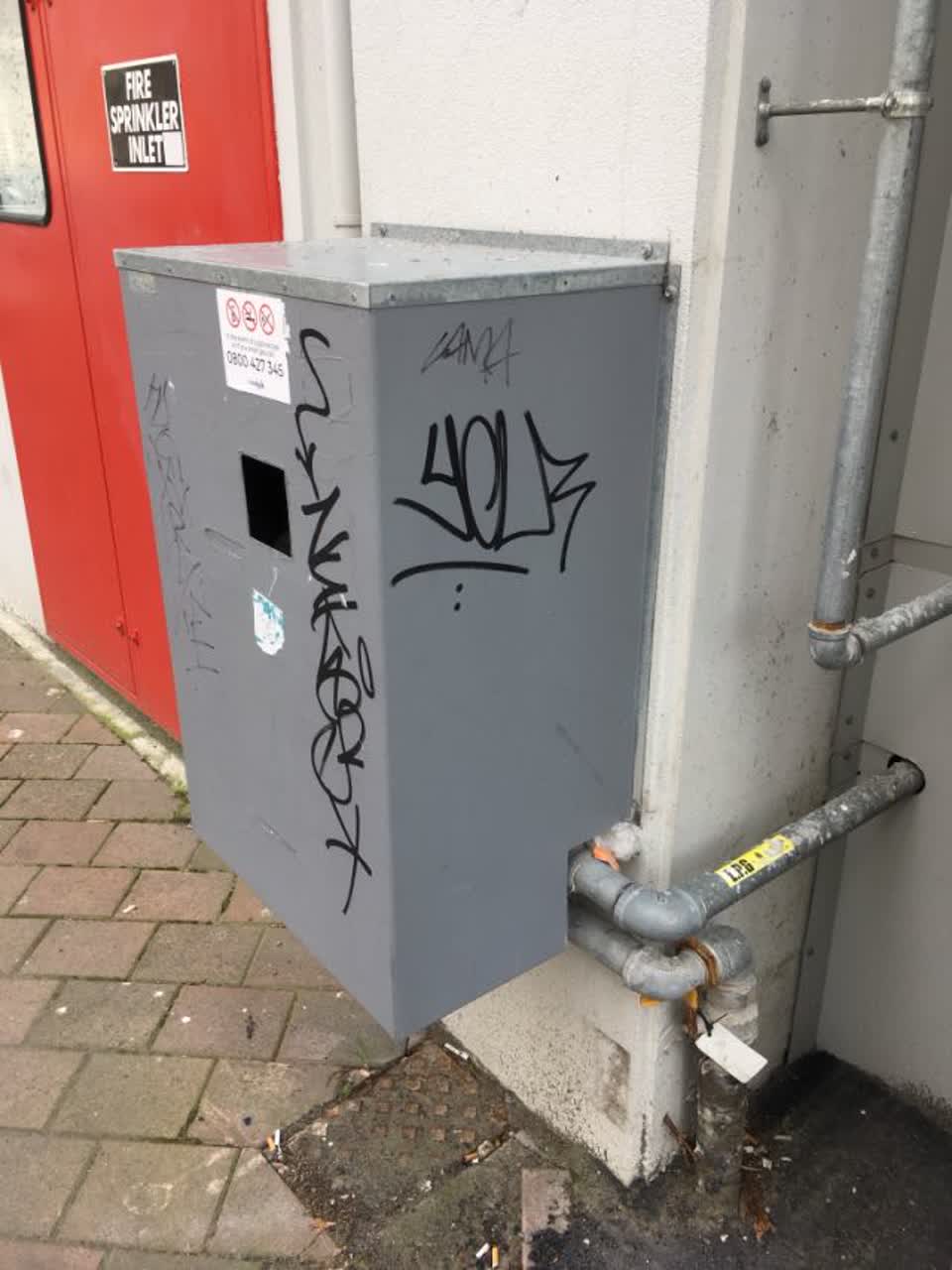 The photograph attached to this graffiti report