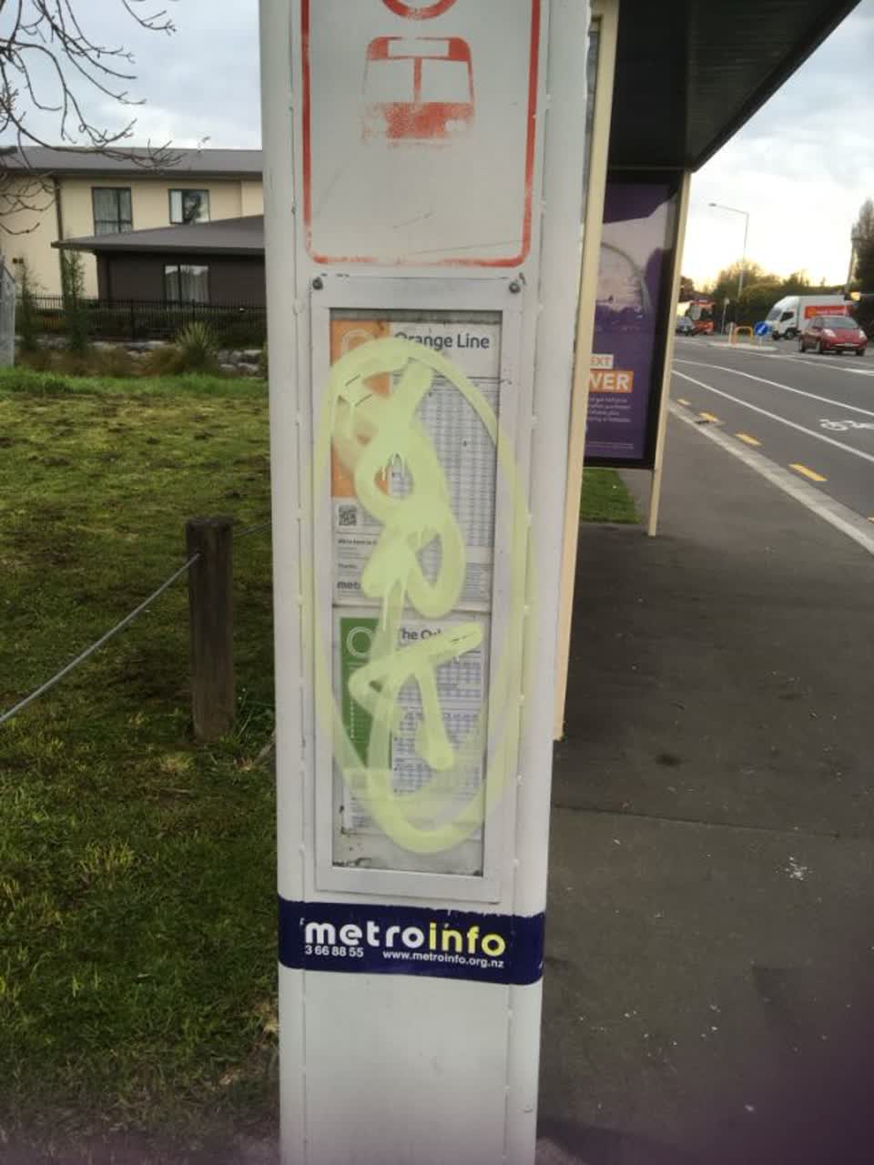 The photograph attached to this graffiti report