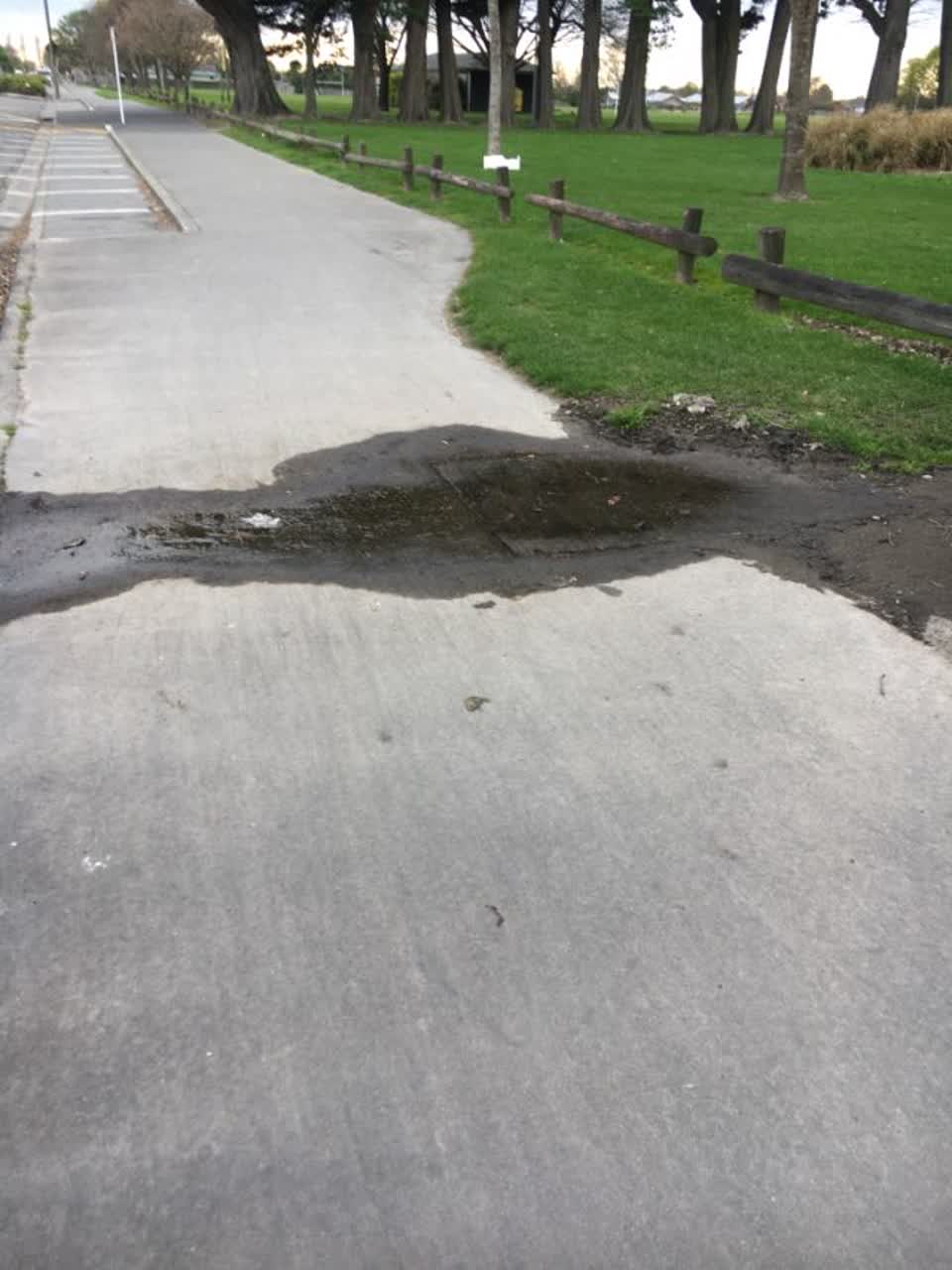 The photograph attached to this flooding report