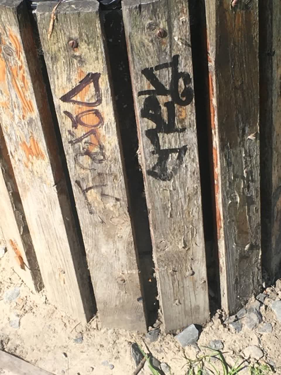 The photograph attached to this graffiti report