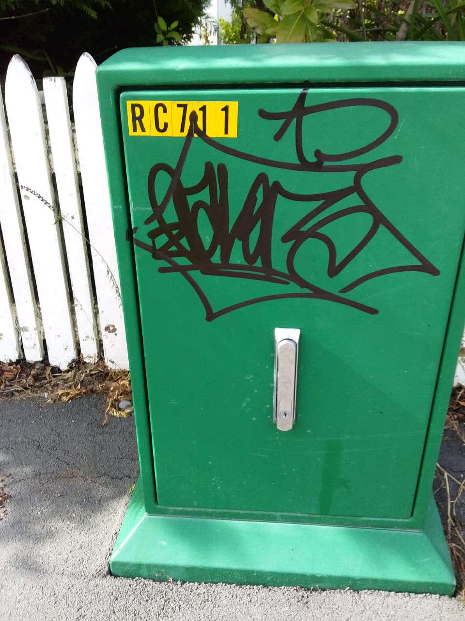 The photograph attached to this graffiti report