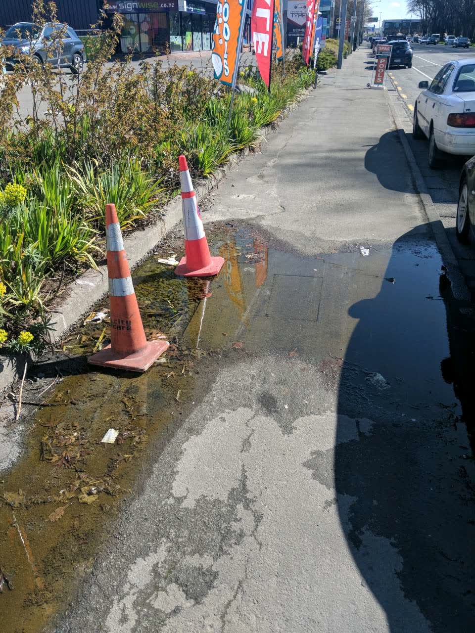 The photograph attached to this flooding report