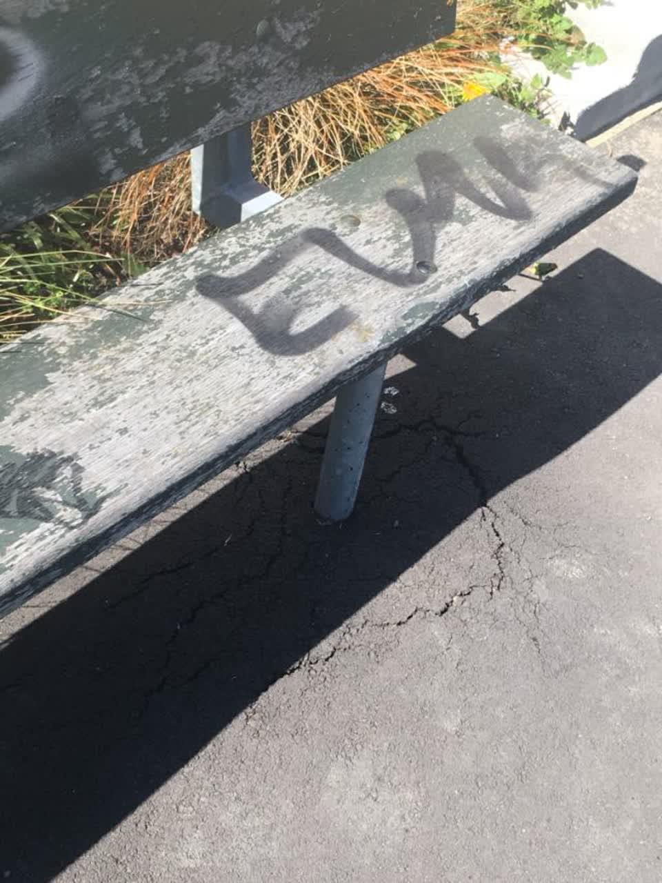 The photograph attached to this graffiti report
