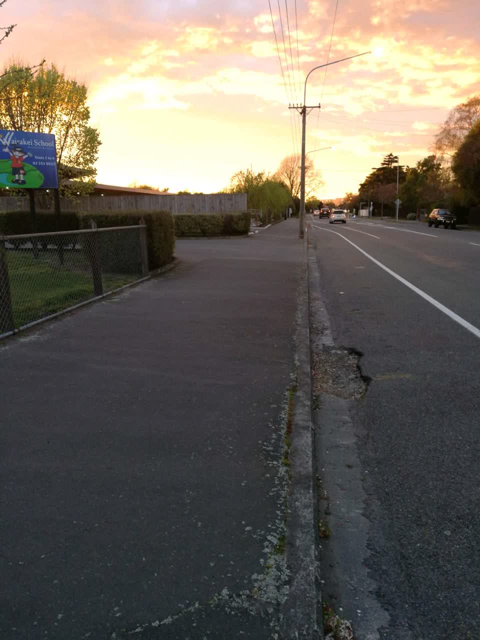 The photograph attached to this roading/streets report