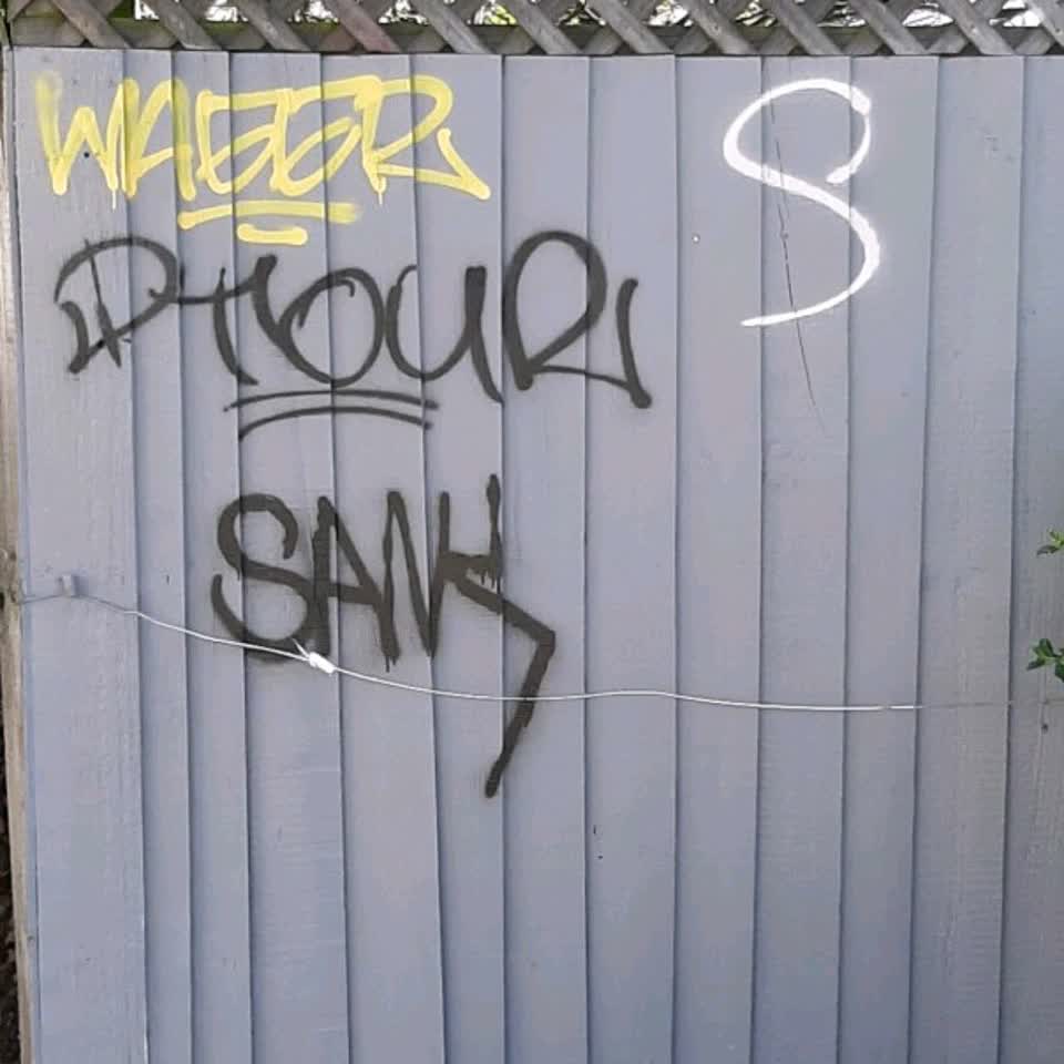 The photograph attached to this graffiti report
