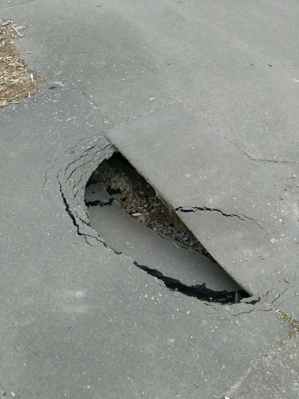 The photograph attached to this roading/streets report