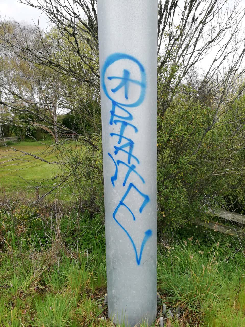 The photograph attached to this graffiti report