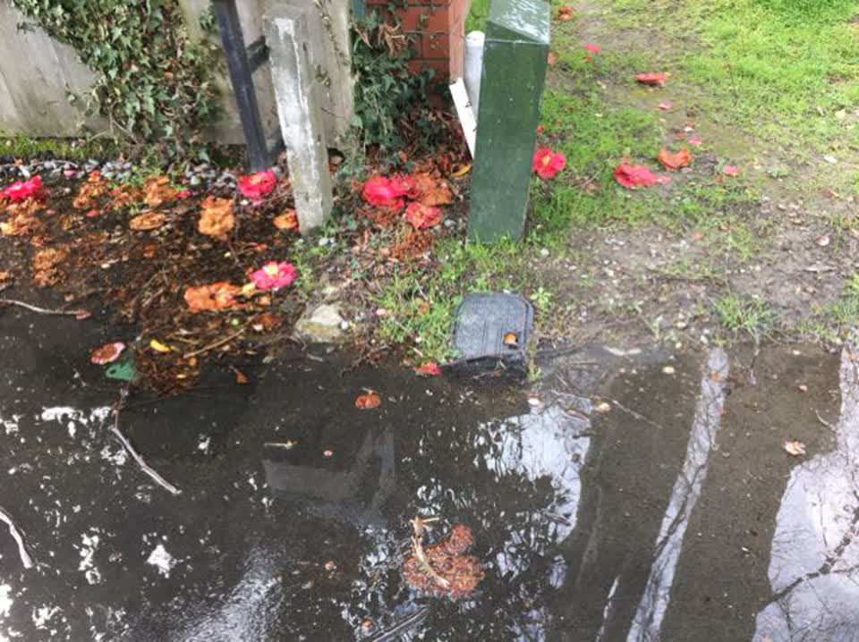 The photograph attached to this flooding report