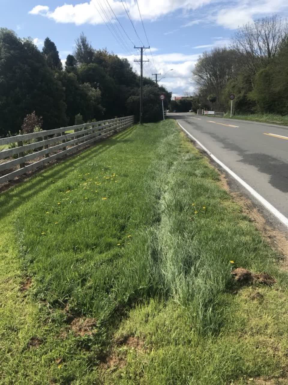The photograph attached to this roading/streets report