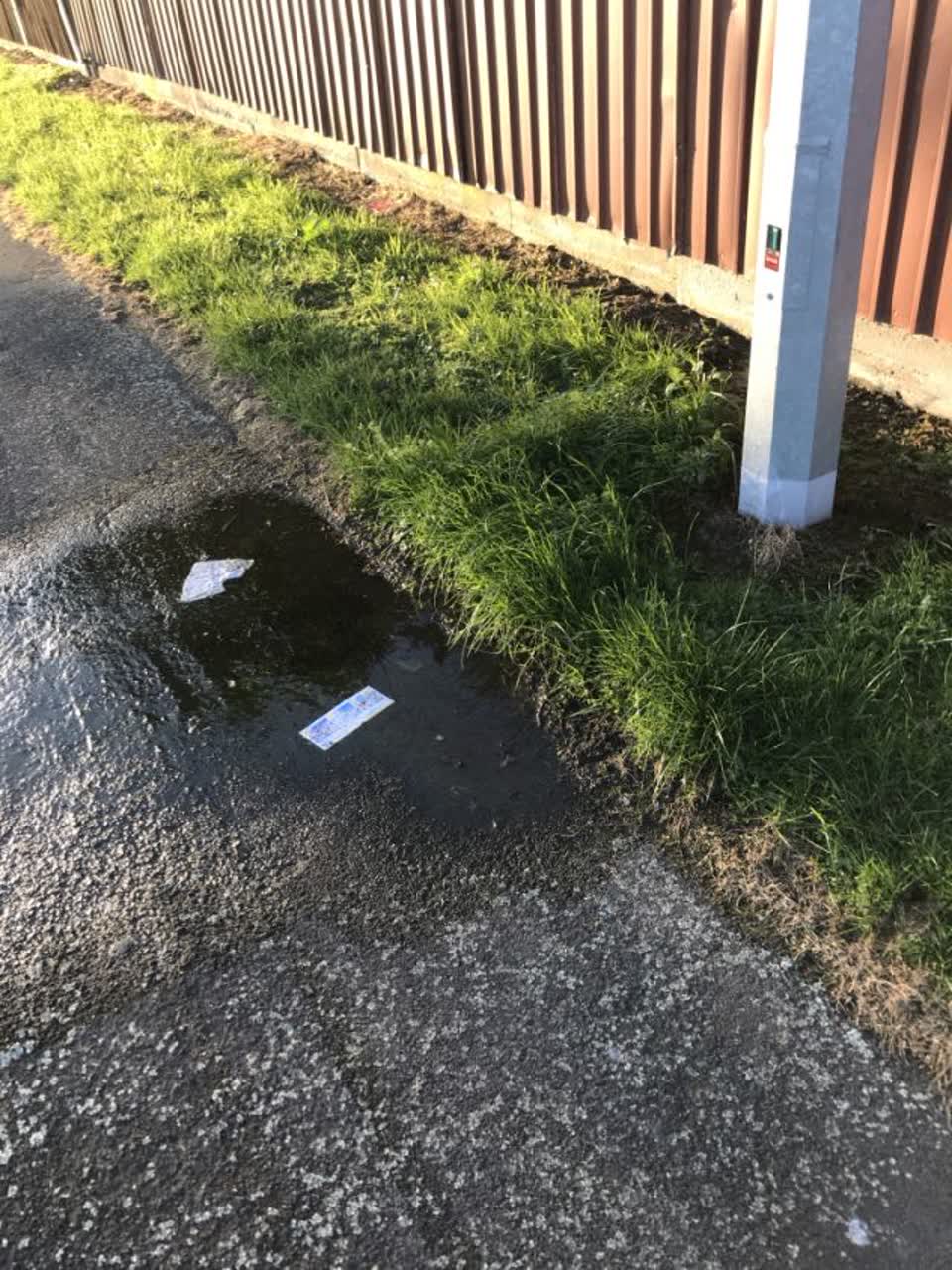 The photograph attached to this flooding report