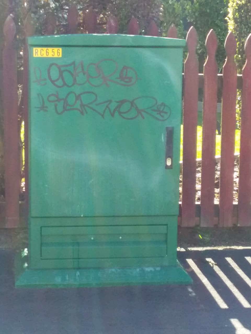The photograph attached to this graffiti report