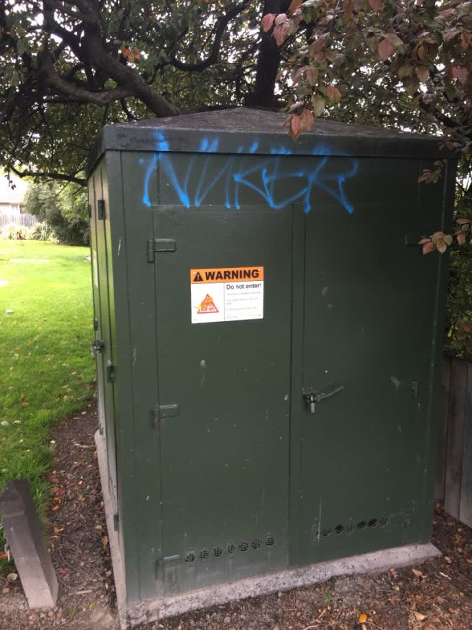 The photograph attached to this graffiti report