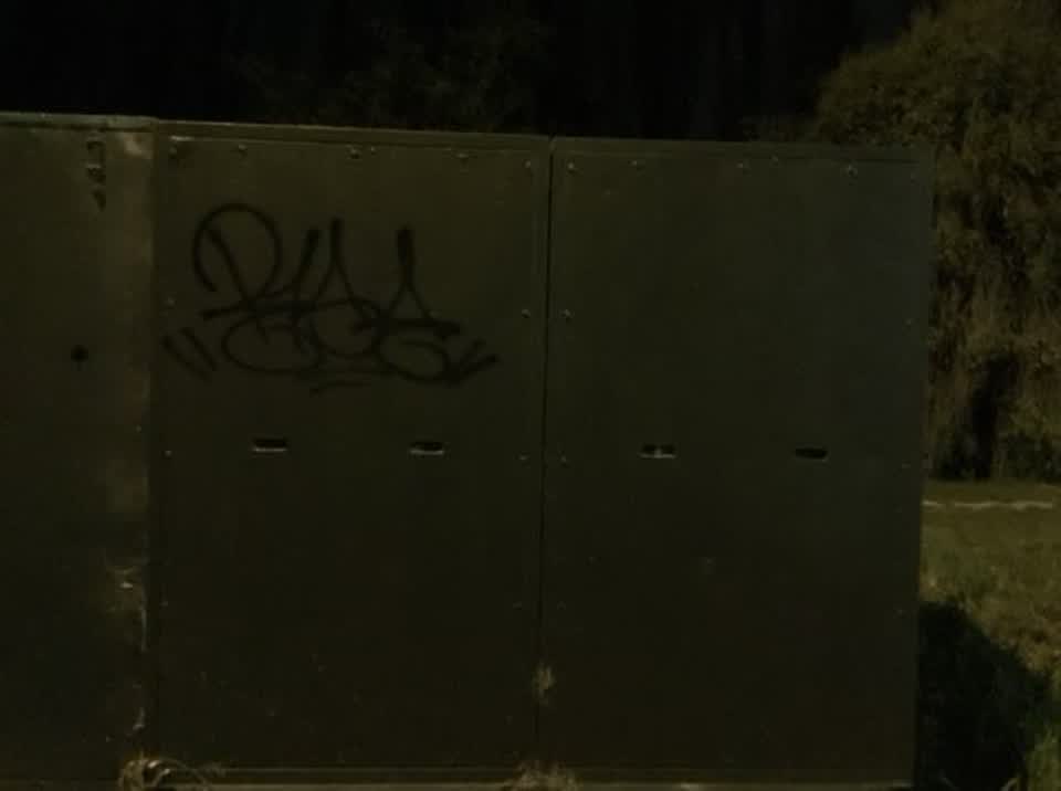 The photograph attached to this graffiti report
