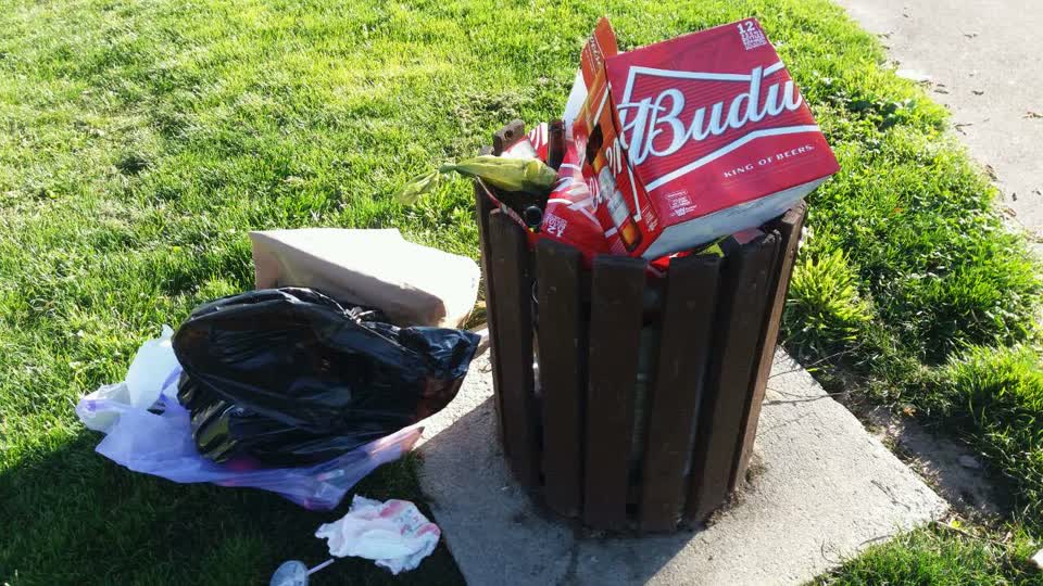 The photograph attached to this rubbish/recycling report