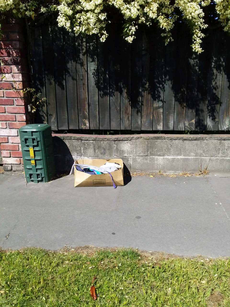 The photograph attached to this rubbish/recycling report