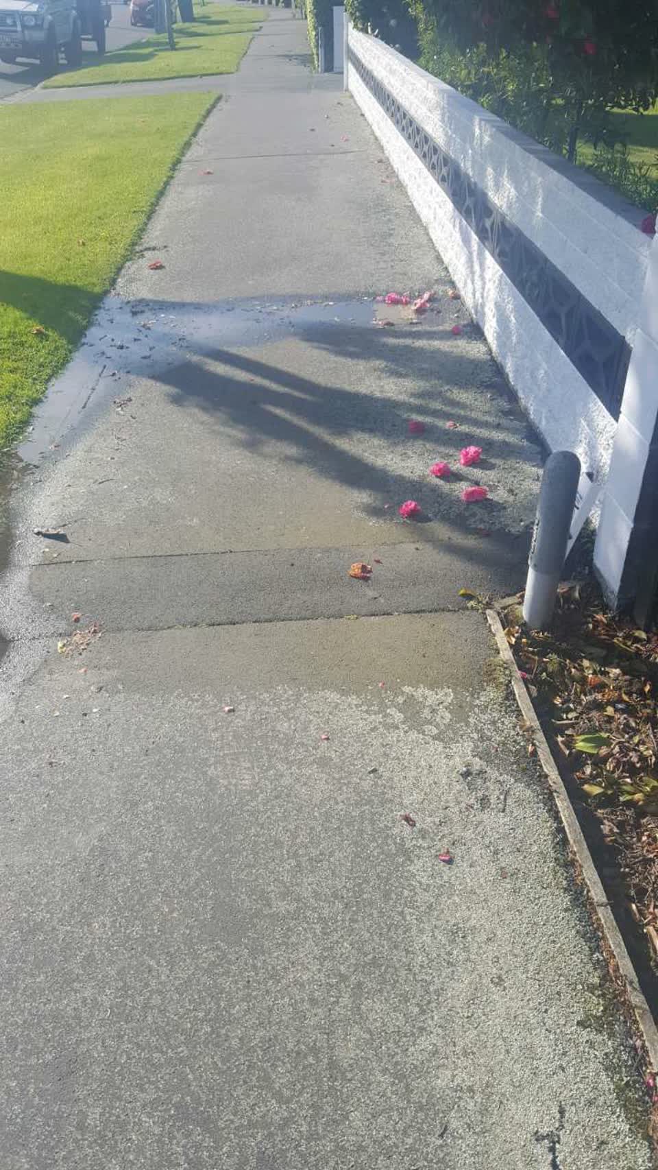 The photograph attached to this flooding report