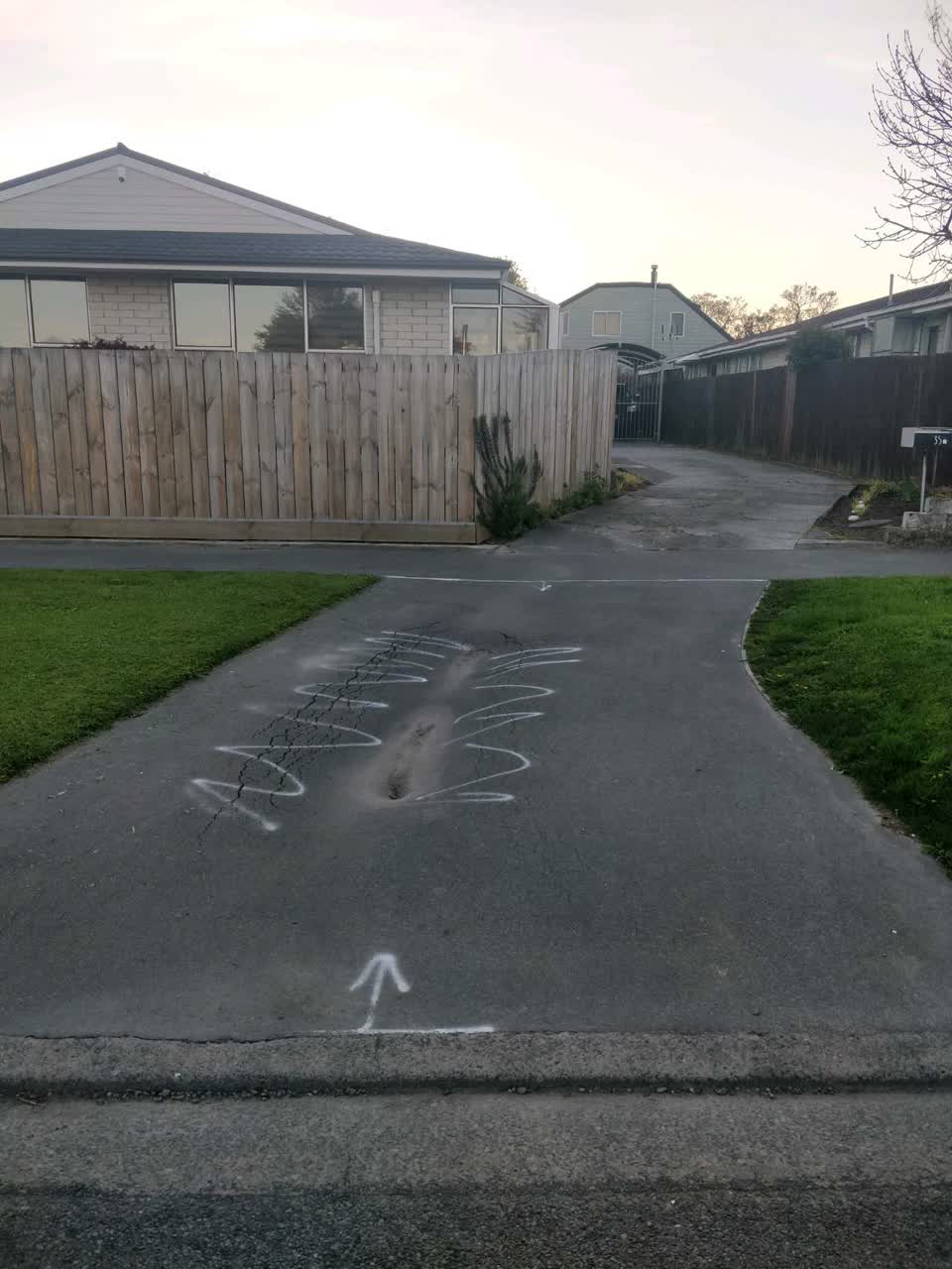 The photograph attached to this roading/streets report