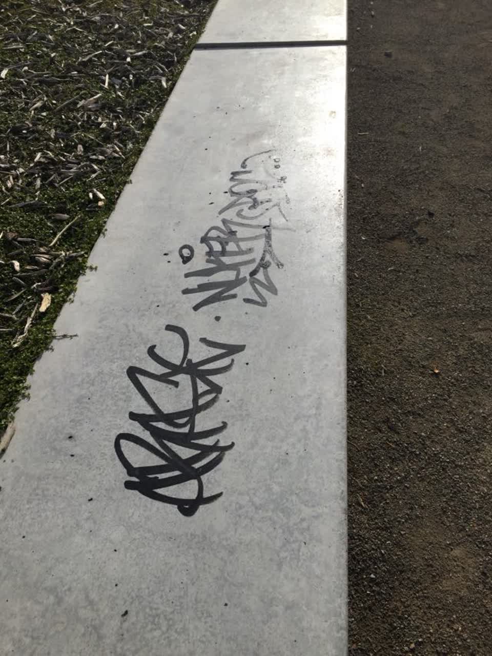 The photograph attached to this graffiti report